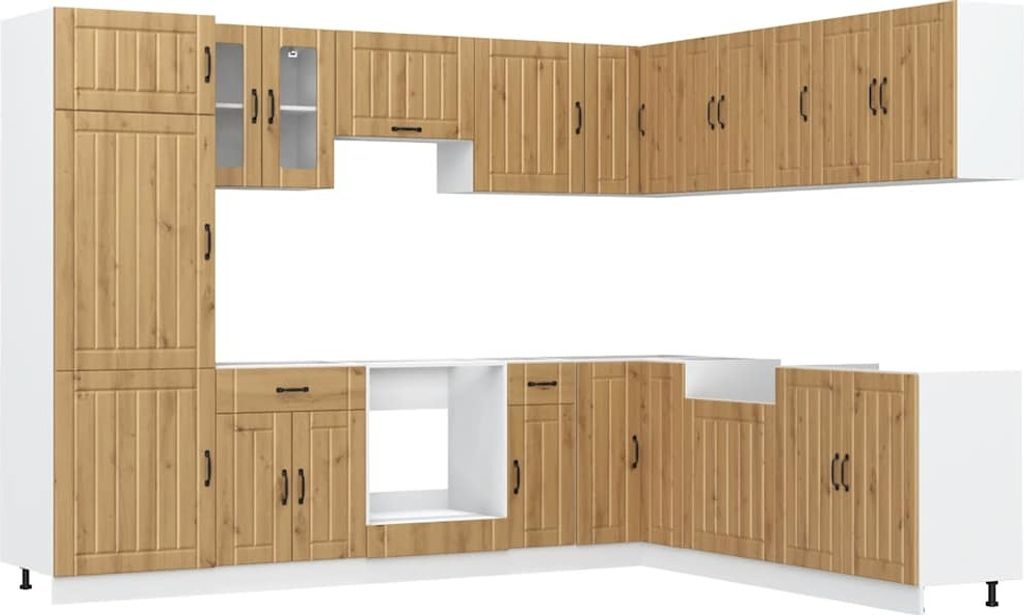 14-tlg. Küchenschrank-Set Lucca Artisan-Eiche Holzwerkstoff