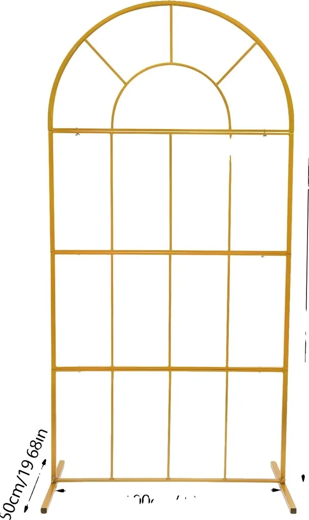 Support de fond stable en fer doré pour éviter les chutes de décors
