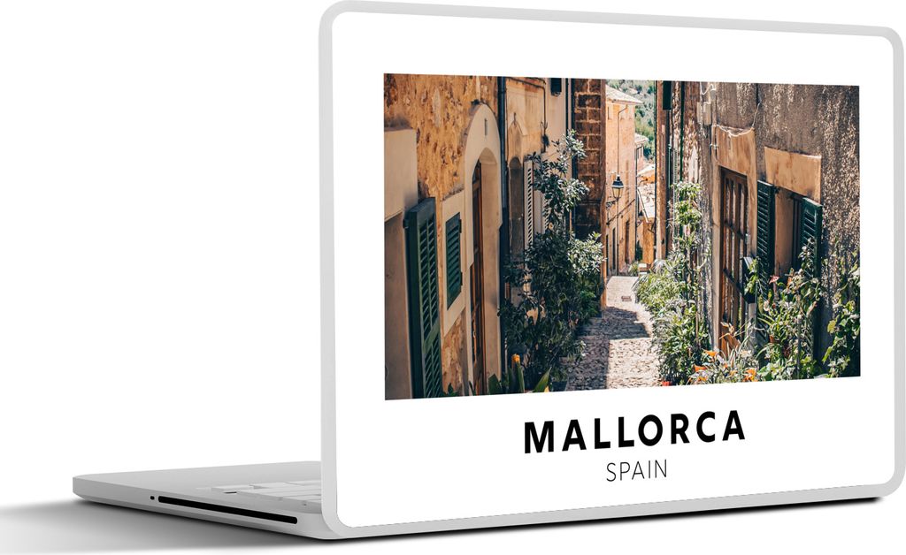 MuchoWow Laptop Aufkleber Sticker Cover Mallorca - Spanien - Pflanzen 30x21 cm - Sticker für Laptop - Selbstklebend