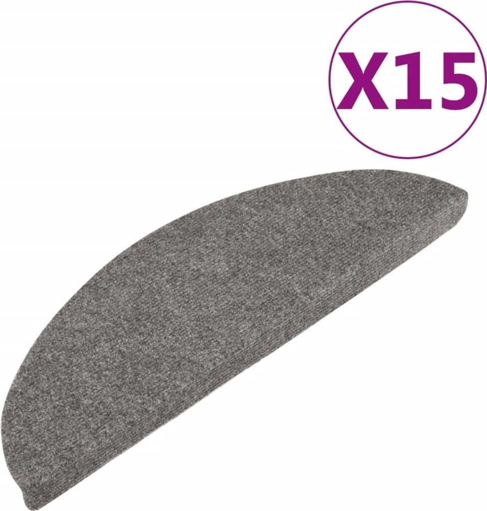 Stufenmatten Selbstklebend 15 Stk. 56x17x3 cm Grau