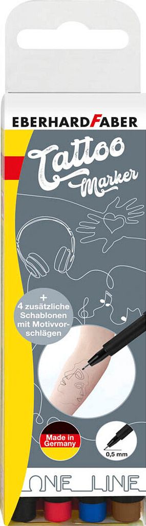 EBERHARD FABER One Line Tattoostifte farbsortiert 0,6 mm, 4 Produktbild 