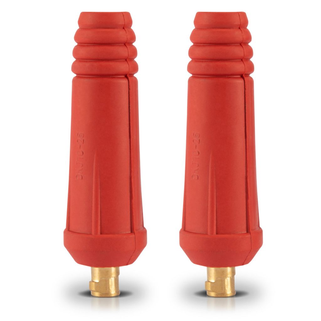 STAHLWERK Schweißkabelstecker 2er Set 9 mm Dorn Messing 10-25 mm² bis 200 A