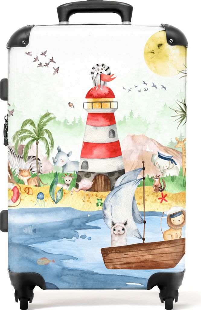 NoBoringSuitcases.com - Kinderkoffer Junge - Trolley Kind Jungen - 20 kg GepäckKoffer Mittelgroß 67x43x25 cm, 72L,