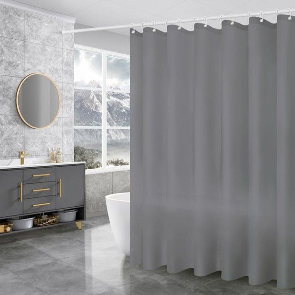 Transparent Bad Duschvorhang Weiß mit Garten & Heimwerken Baumarkt Badausstattung Duschvorhänge 