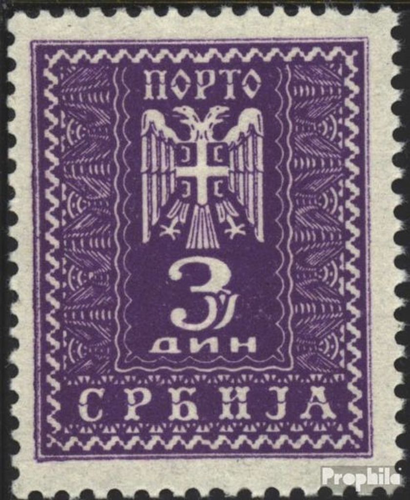 Briefmarken Serbien (Dt.Bes.2.WK.) 1943 Mi P17 postfrisch Serb.Doppeladler