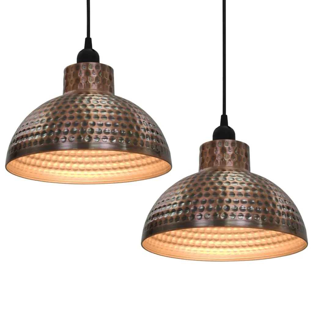 Plafonniers 2 pcs hémisphériques cuivre pour un éclairage chic et moderne