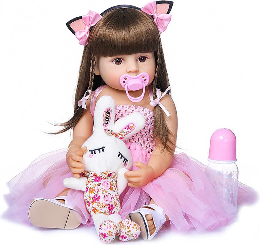 Decdeal 22 Zoll Reborn Babypuppe Silikon Ganzkoerper Produktbild 