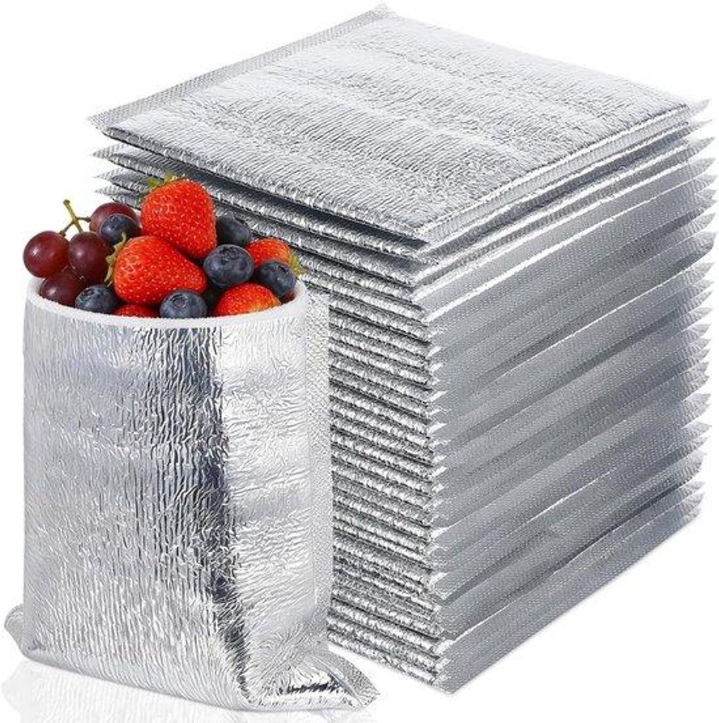 Isolationskisten 100er-Pack, geisolierter Thermik-Box, metallische Boxausstattung Wasserfeste isolierte Transportkisten für Camping und Picknick -...