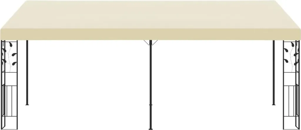 vidaXL Pavillon mural 6x3x2,5 m blanc crème - Tonnelle adossée robuste