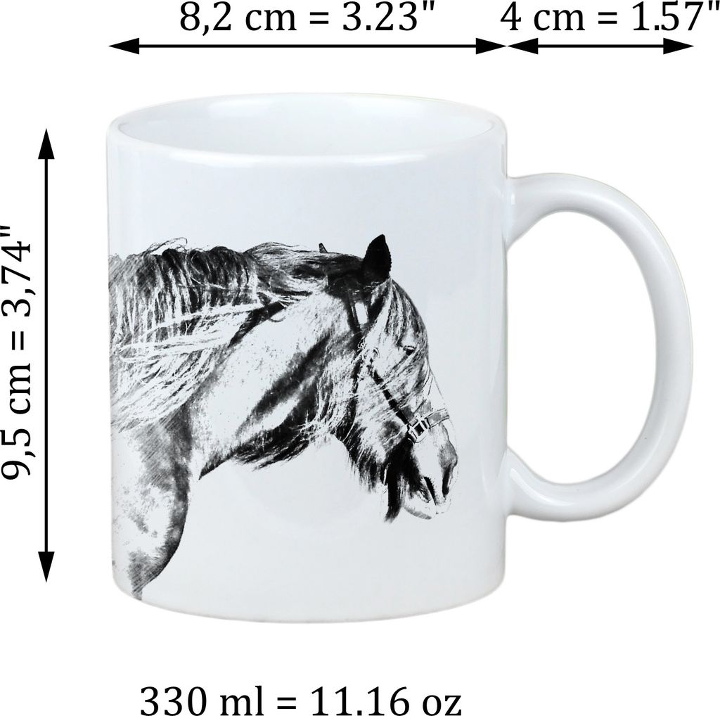 Shire - Tasse mit Pferd, Tasse mit Bild, personalisiertes Geschenk der Marke Art-Dog