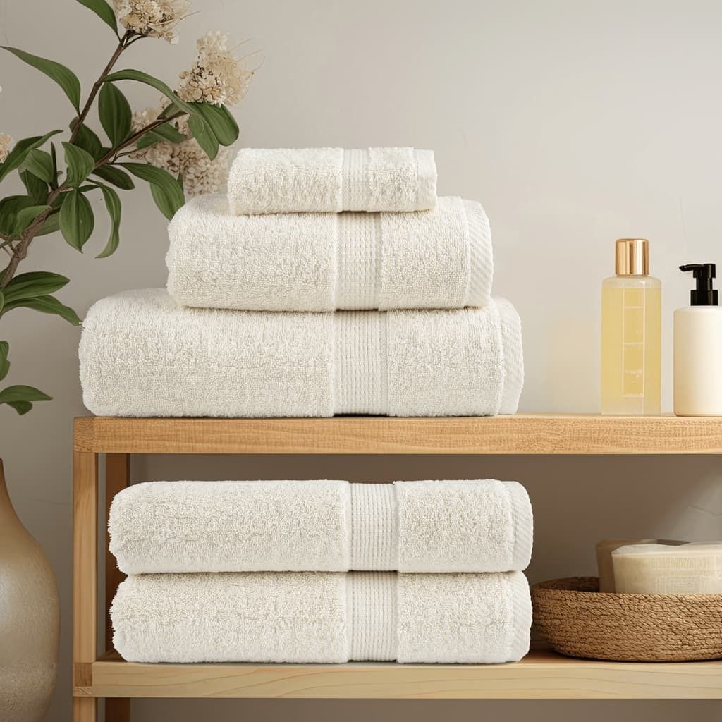 Eleganter Möbel Premium-Gästetücher SOLUND 10er-set - Cremeweiß 30x50cm 600 g/m² - Handtücher CJG749192 - Handtücher