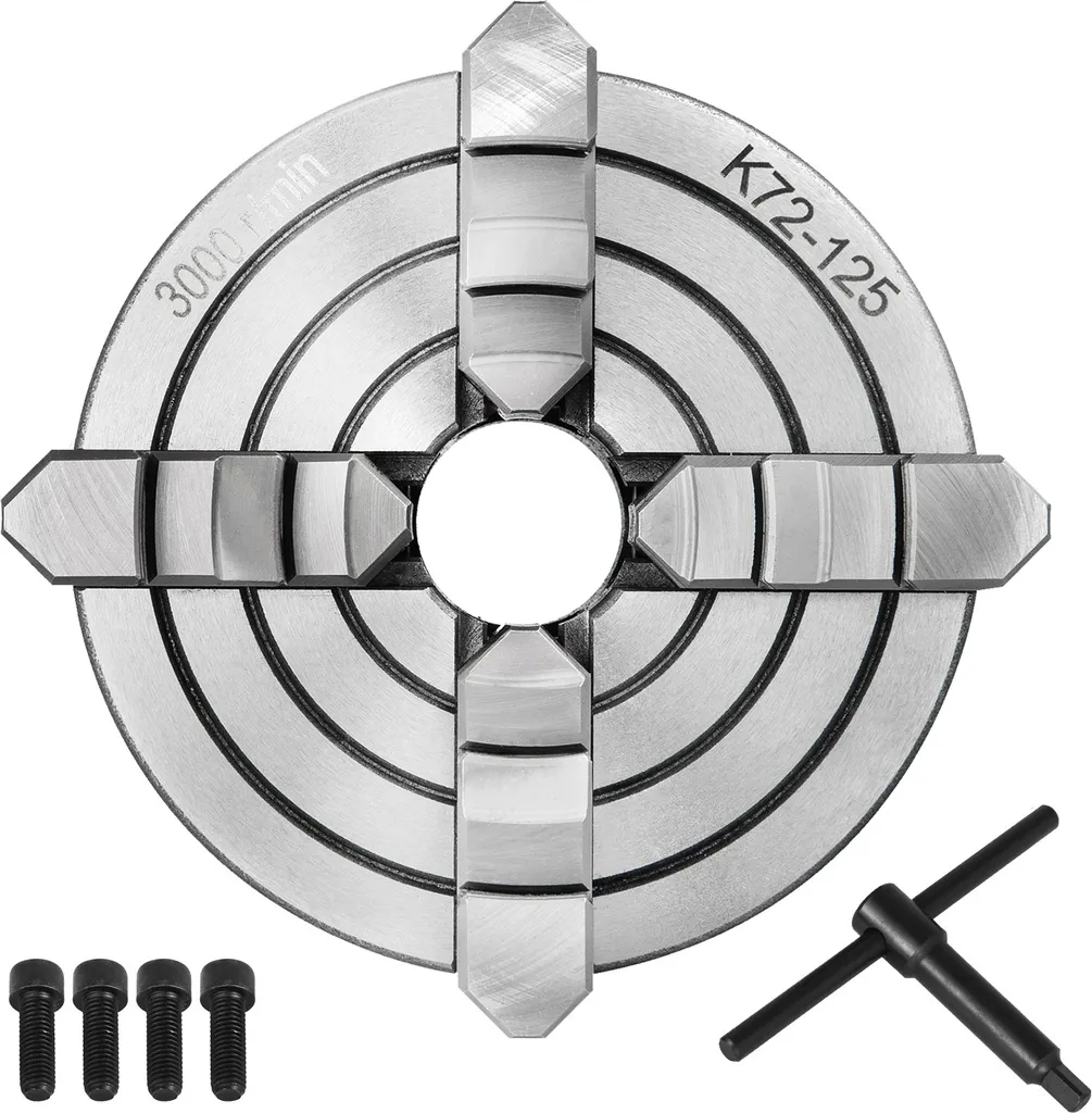 Mandrin de tour K72-125 SucceBuy 125 mm à 4 mors indépendants réversibles