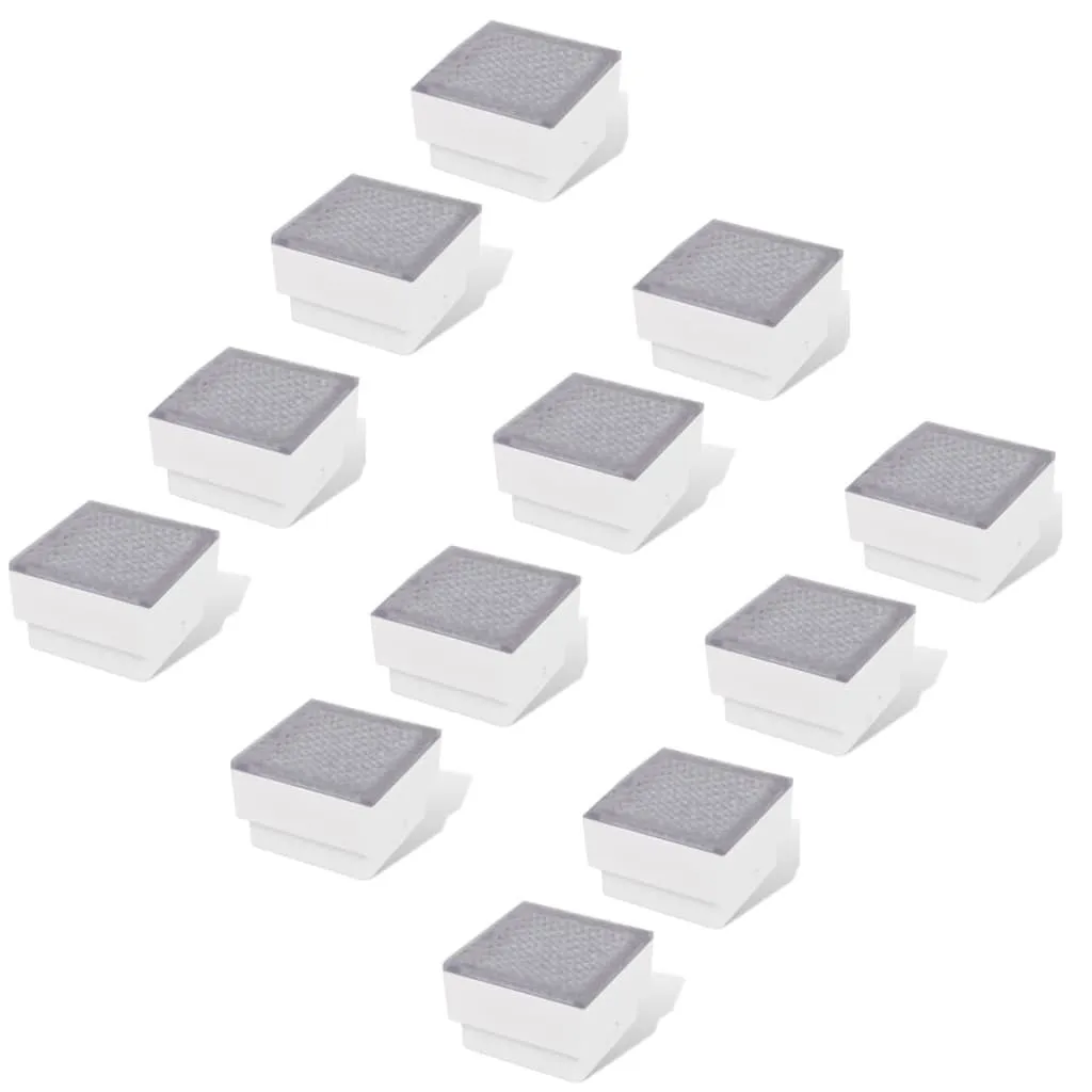 Spots LED sol extérieur 12 pcs 10x10 cm étanches et haute résistance