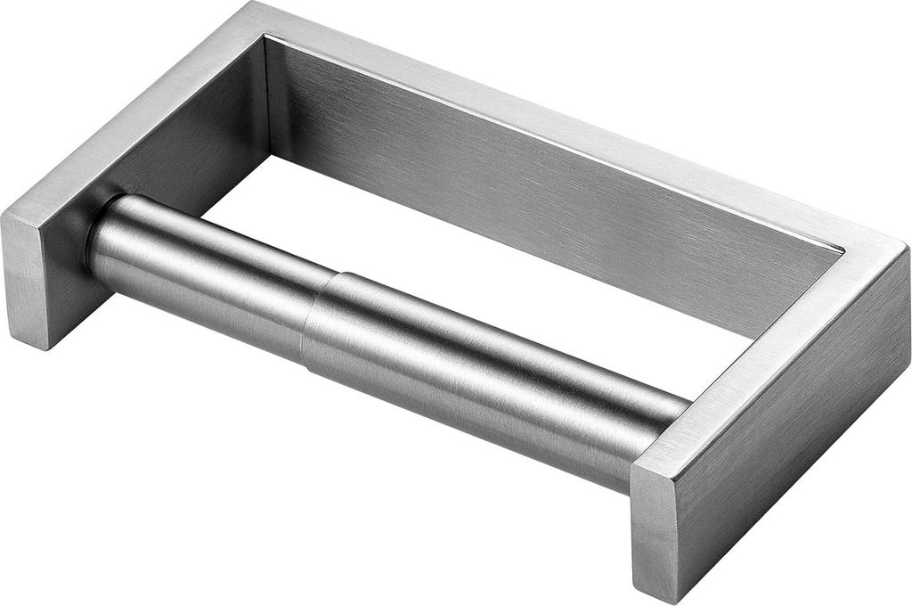 Toilettenpapierhalter Federbelastet Wandmontage Flexibel SUS 304 Rostfreier Stahl - WC Rollenhalter Bohrbar - Gebürstetes Silber