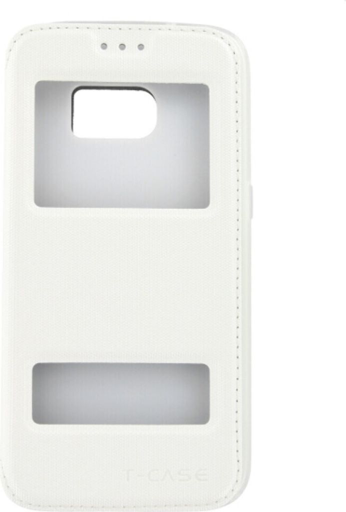 Flip Cover Handyhülle für Samsung Galaxy S7 Weiß Magnetisch