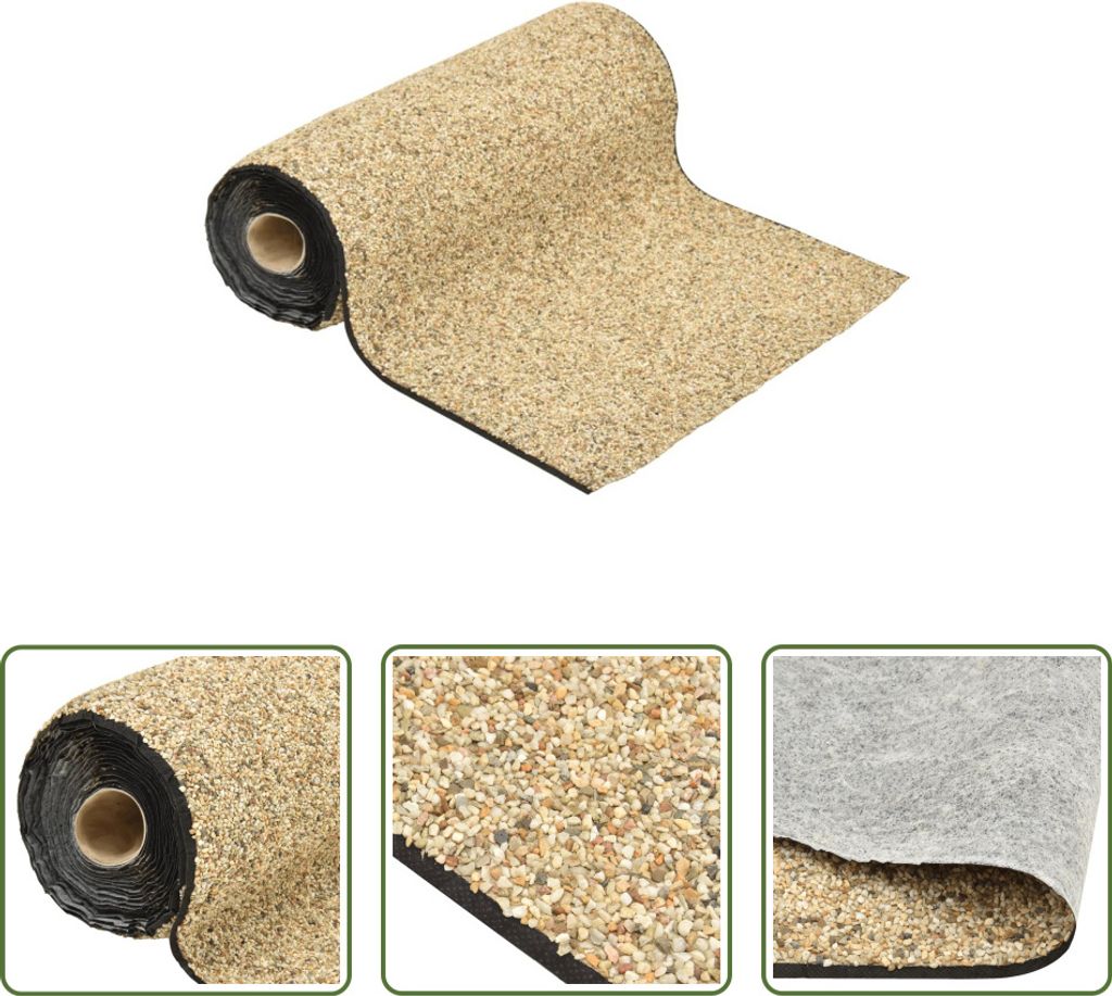 The Living Store Steinfolie Natur-Sand 900x40 cm