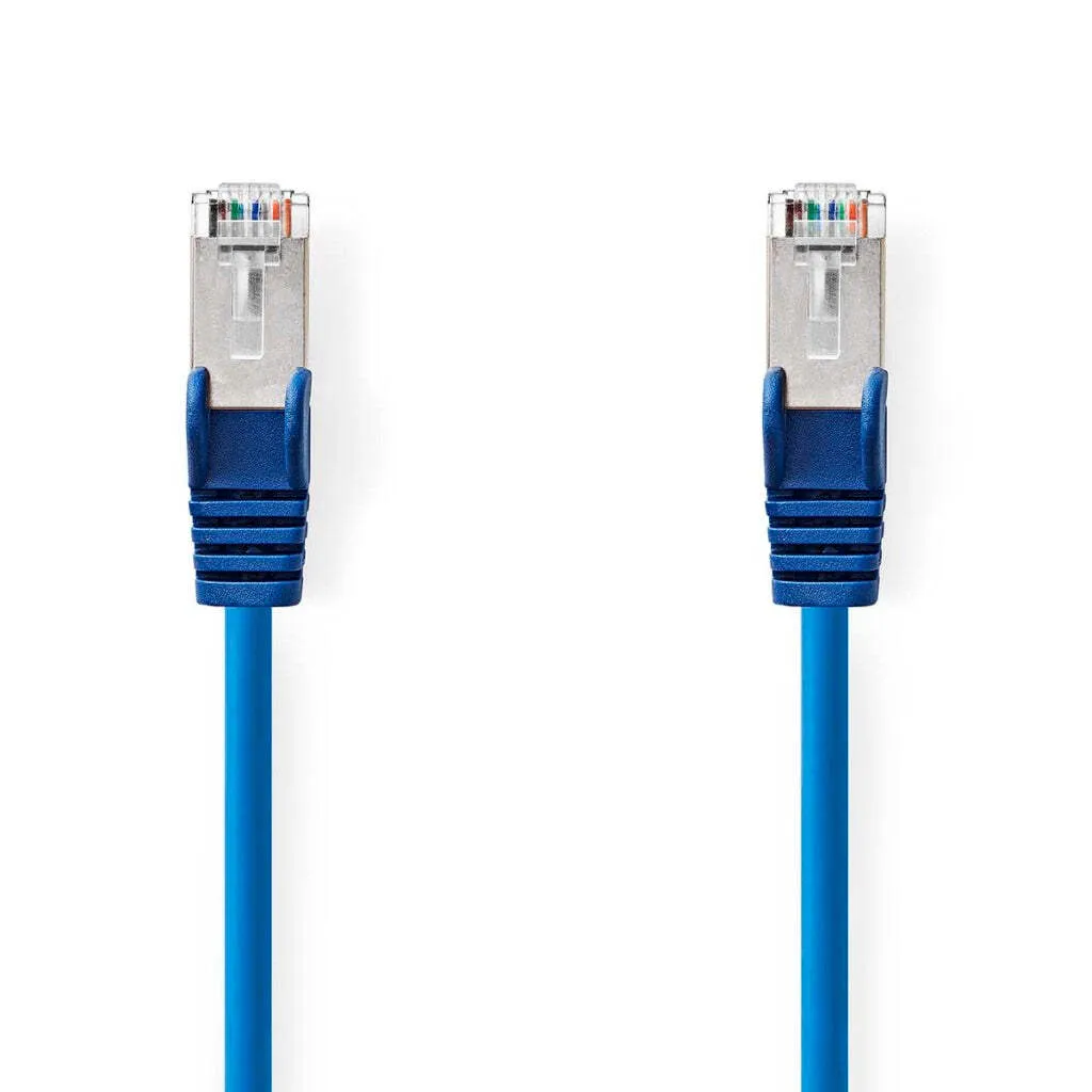 Cordon Ethernet RJ45 CAT5e blindé 15 mètres bleu pour réseau internet