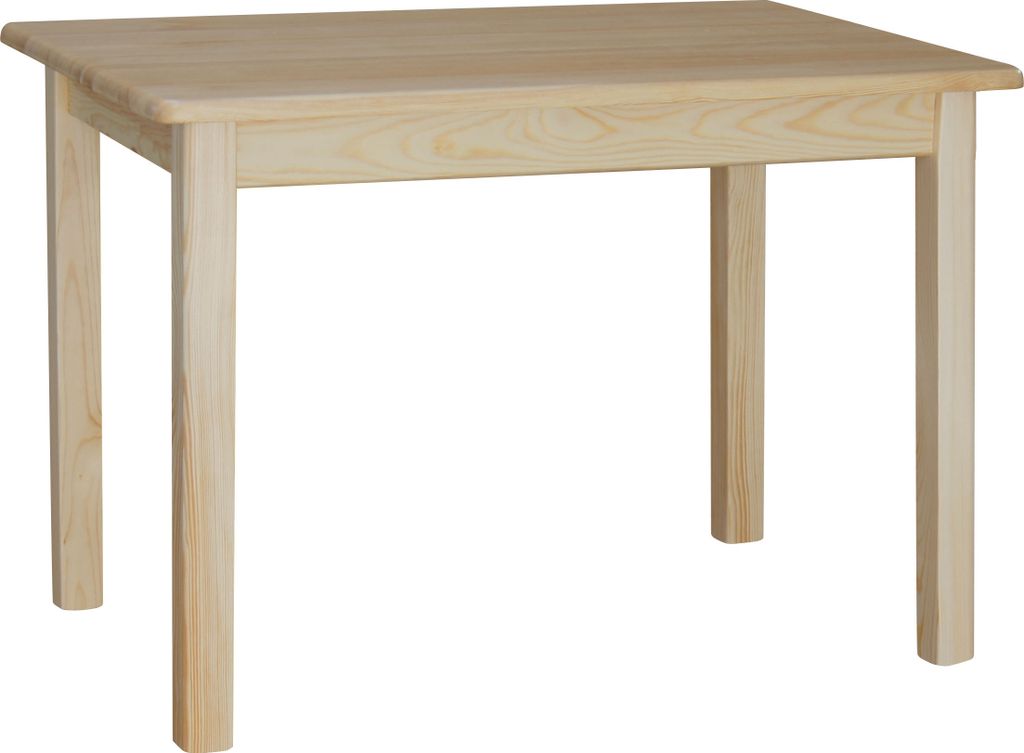 Tisch aus massivem Kiefernholz lackiert 100 x 60 cm Produktbild 