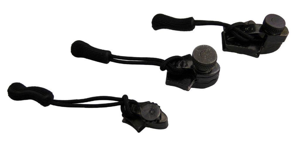 munkees FixnZip Reißverschluss Reparatur Set Ersatz Schieber ohne Nähen, leicht, Größe:3Pack (S. M. L), Farbe:Graphit
