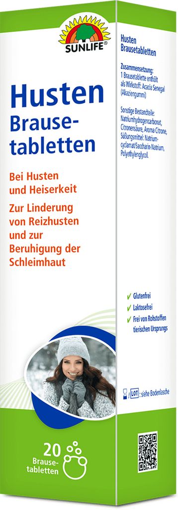 Sunlife Husten Brausetabletten 20 Stück Produktbild 