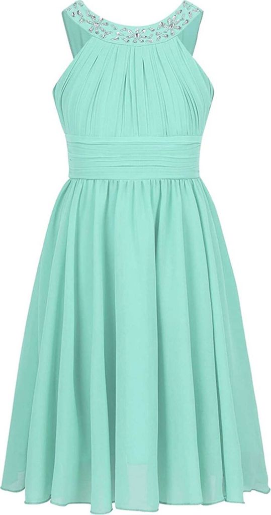 Mädchen Kinder Prinzessin Kleid Gr. 164 Cm Festlich Strass Blumenmädchenkleid Festzug Abendkleid Hochzeit