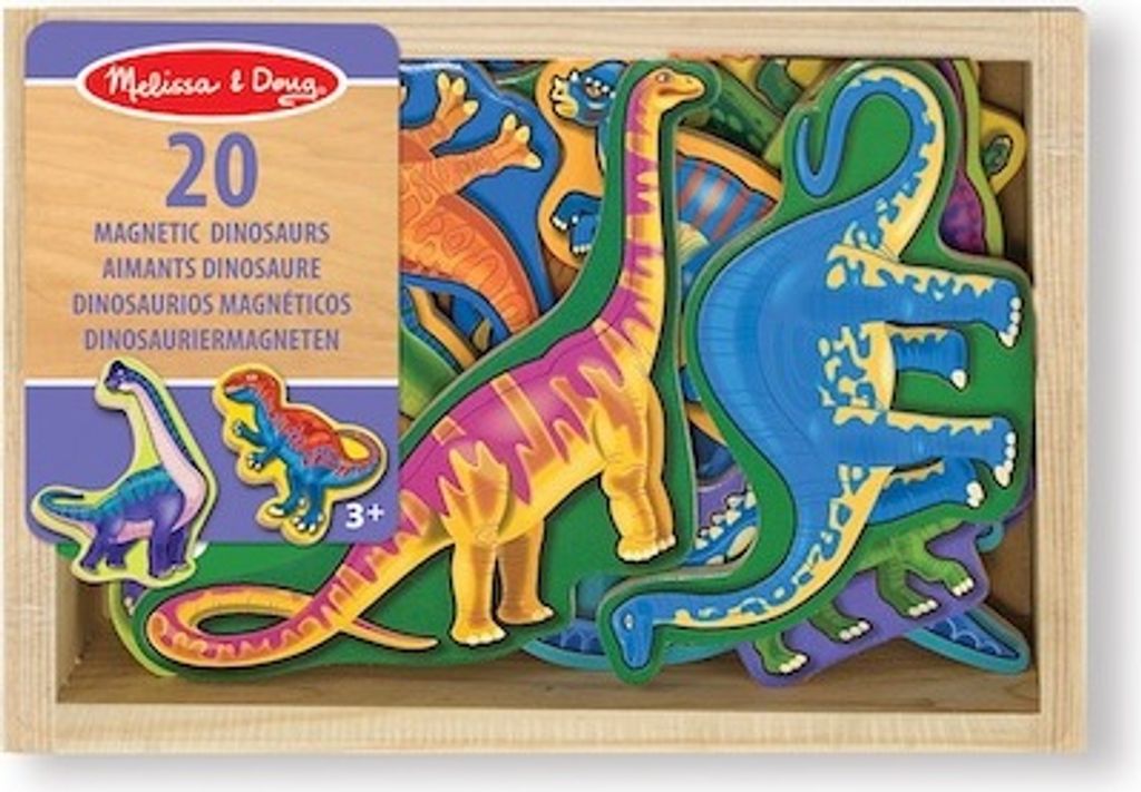 Melissa & Doug Magnet Dinosaurier - Holz Magnetspielzeug fr Kinder, Magnetdinosaurier fr Magnettafel und Khlschrankmagnete, Magnetspiel ab 2 Jahren