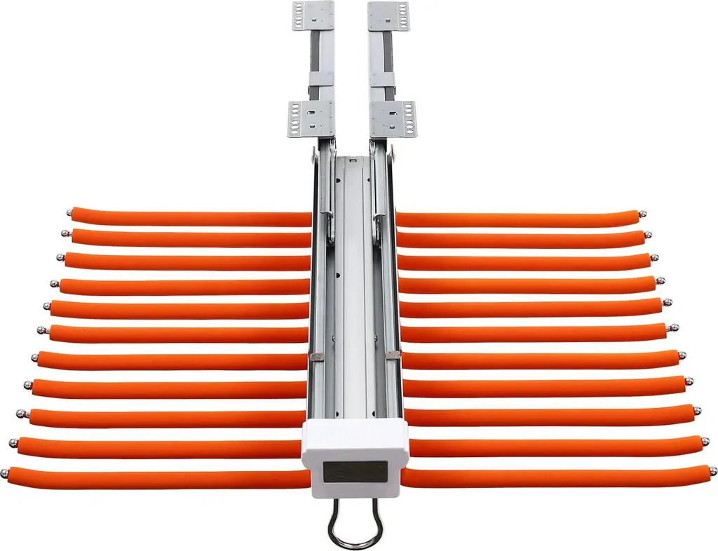 Cintre pour pantalons coulissant 22 barres en acier orange charge 15kg