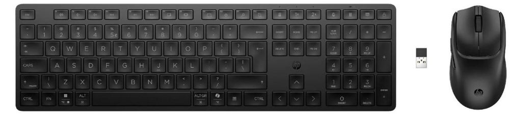 HP Tastatur- und Maus-Set 490C Multi-Gerät Dual-Mode Wireless Bluetooth Schwarz Italienisches Layout