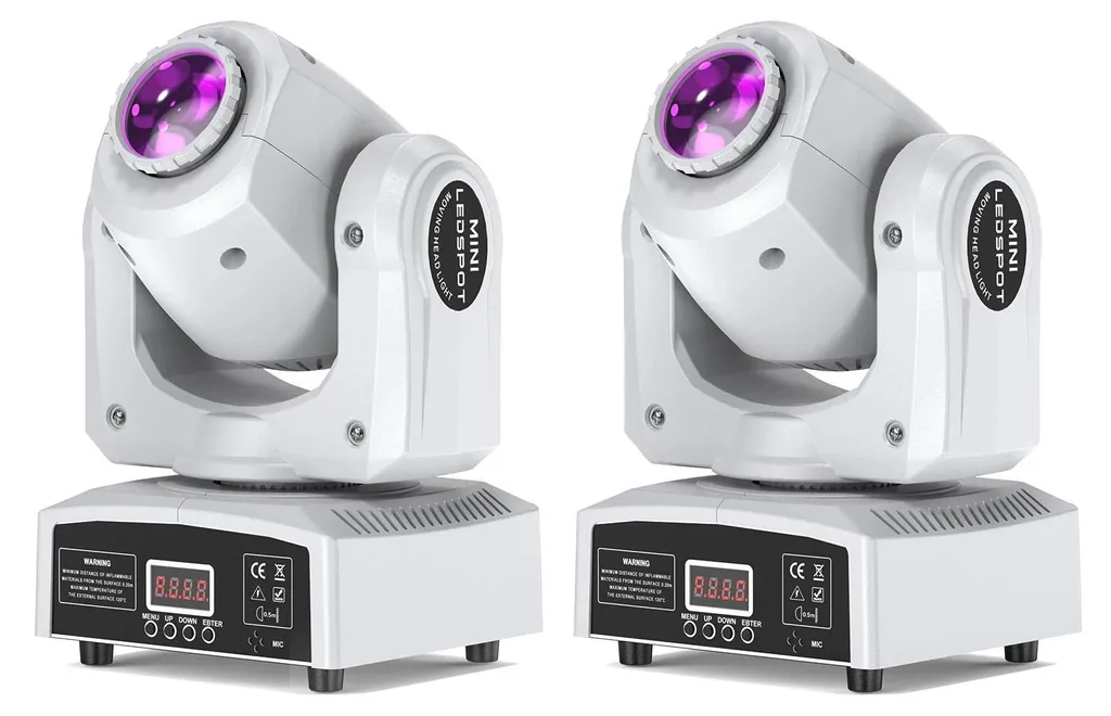 Projecteur LED soirée DMX ZQ02002 effets couleurs lot de 2 prises UE