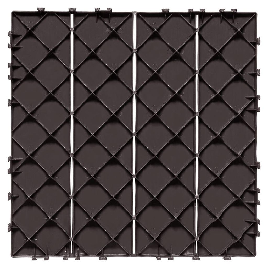 SucceBuy Terrassenfliesen 10er-Set, Balkonfliesen 295x295 mm, Klicksystem, Kunststoff-Bodenbelag für Außenbereiche wie Veranda, Pool, Balkon und ...