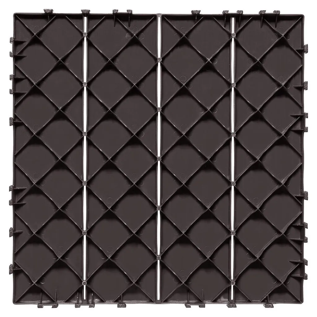 Dalles de terrasse clipsables en plastique pour balcon et jardin - 10 pcs