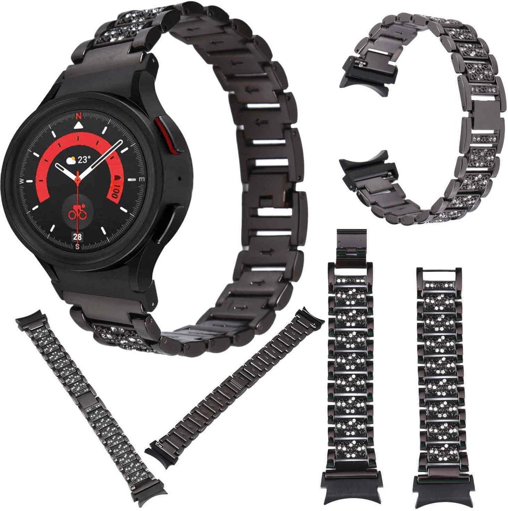 Für Samsung Galaxy Watch FE 6 5 4 Normal Pro Classic alle Größen Diamant Edelstahl