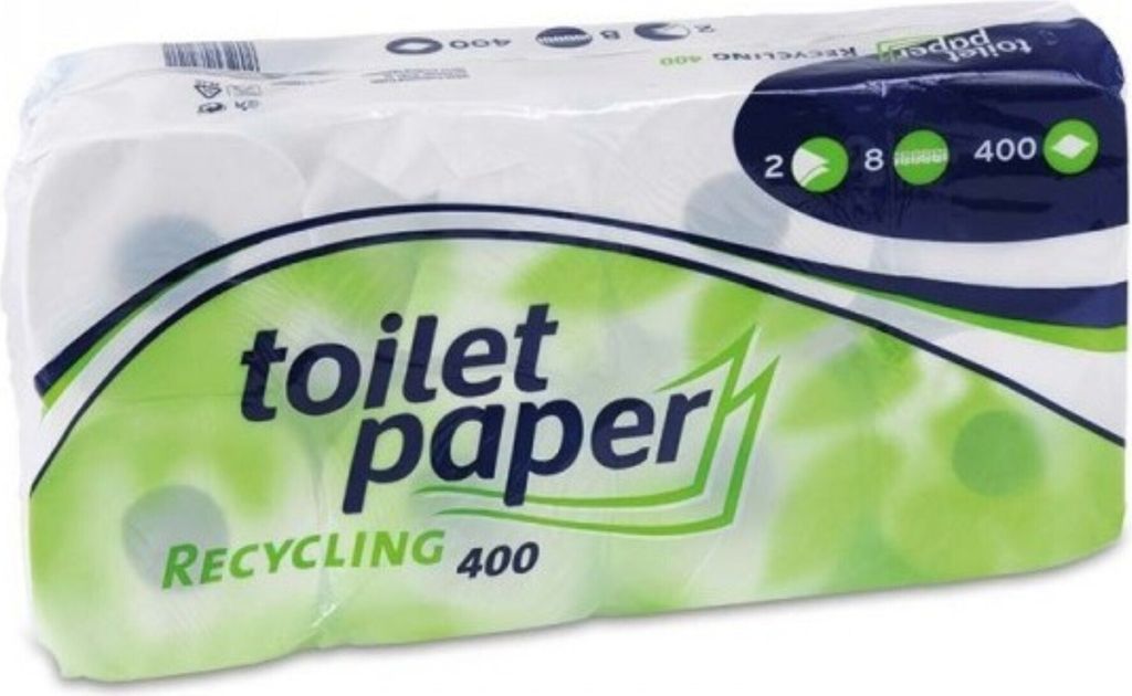 Toilettenpapier 2-Lagig / Pck a 8 Rollen x 400 Blatt
