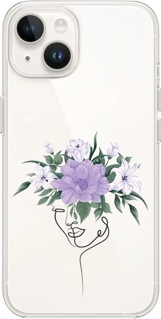 Cover iPhone 13 Fiori Chic | Custodia Silicone Donna Trasparente
