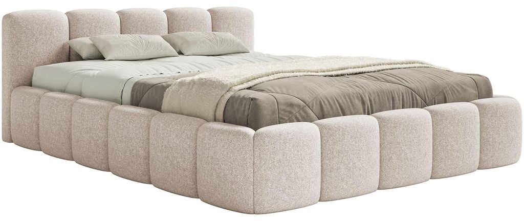Selsey Cloudy Low - Polsterbett 180x200 mit Bettkasten und Produktbild 