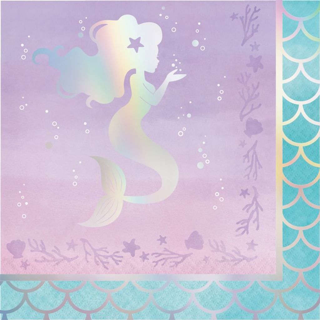 16 Mermaid Treasures Servietten 33cm