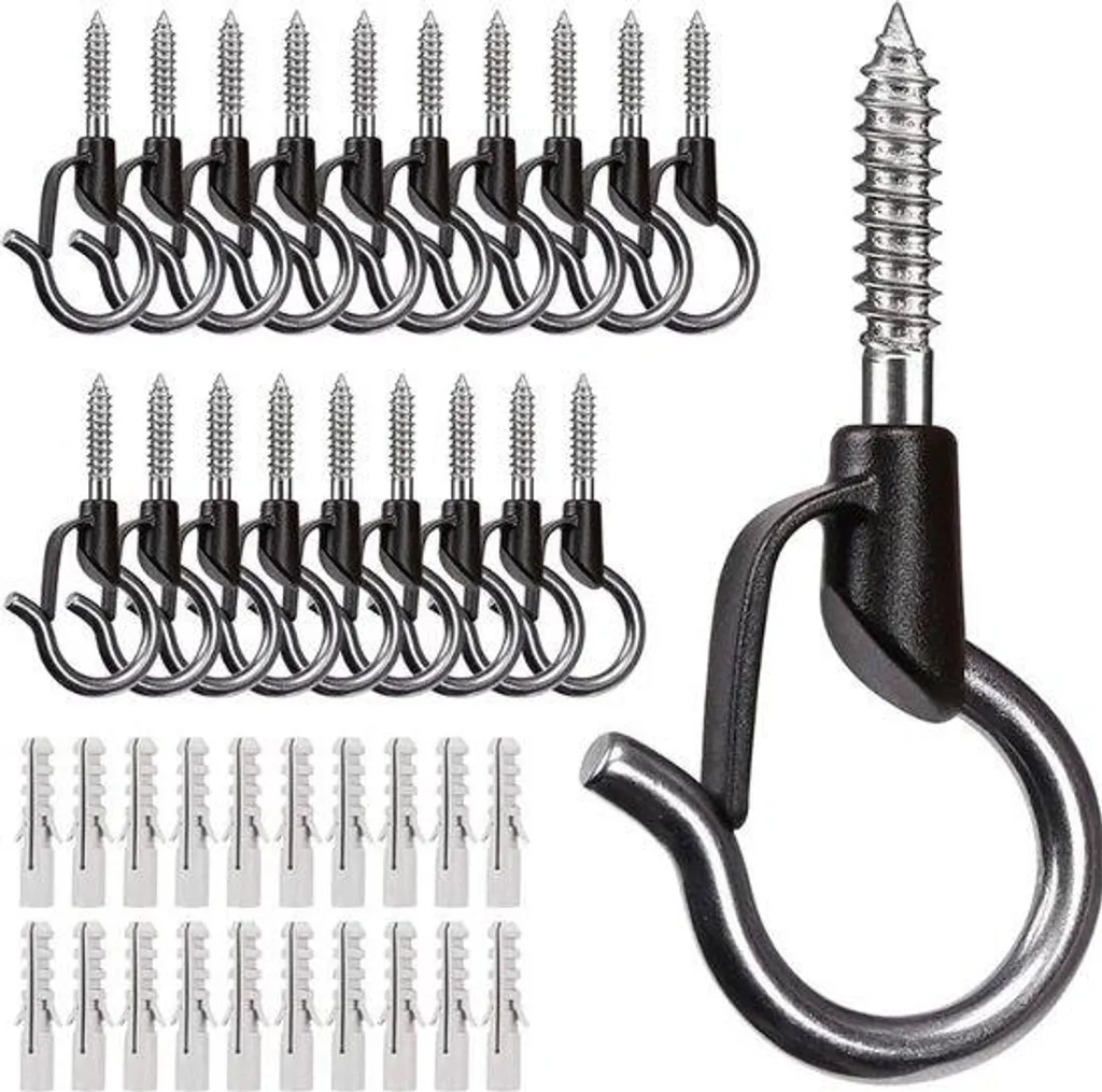 Guirlande Noël anti-vent fil métallique noir 4.8cm sangles sécurité