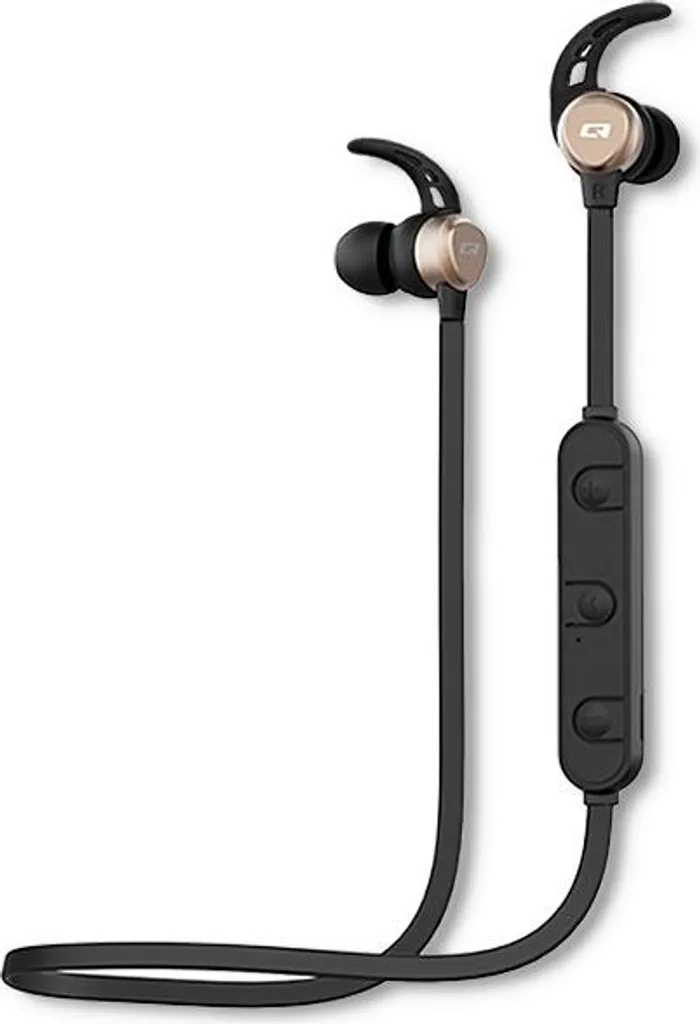 Cuffie Sportive Qoltec 50842 Senza Fili con Ganci e Microfono Oro