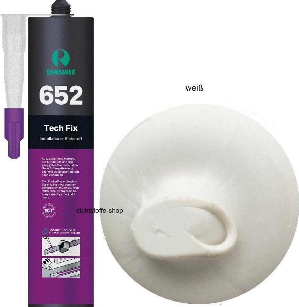 Ramsauer 652 Tech Fix Installation SMP Polymerklebstoff 470g Kartusche weiß