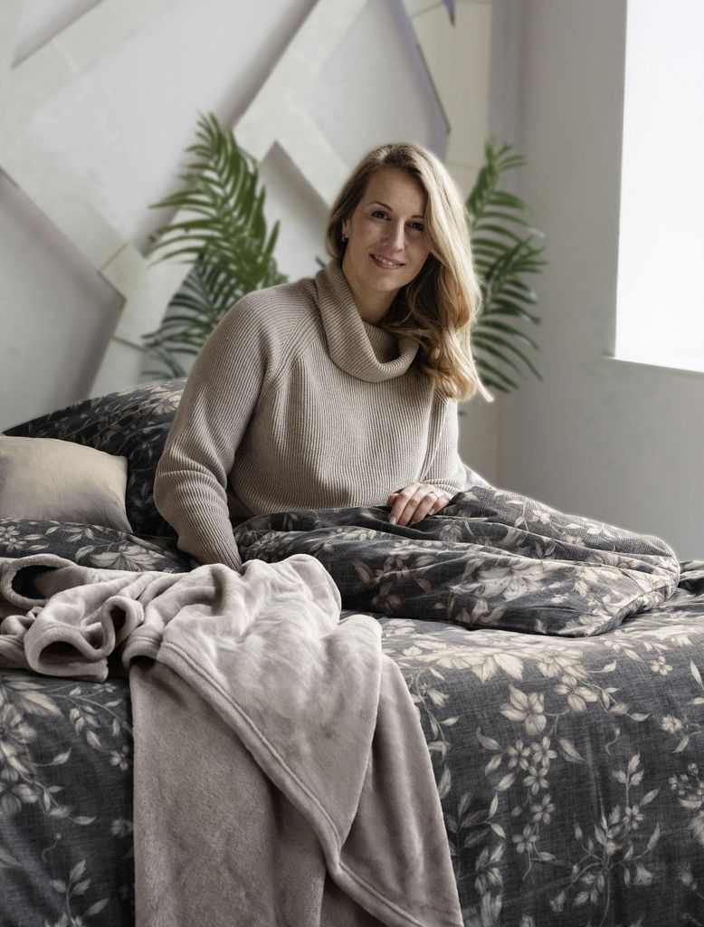 Irisette Flausch-Baumwolle Bettwäsche-Garnitur Zobel-HK 8558 Farbe grau 140x200+70x90cm