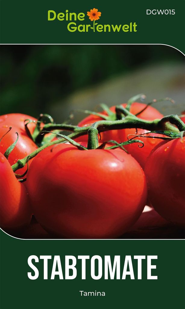 Stabtomaten Tamina Samen - Solanum lycopersicum -Tomatensamen - Gemüsesamen - Saatgut für 15 Pflanzen