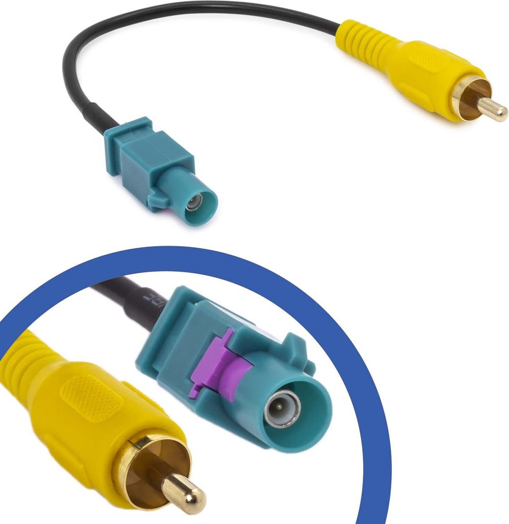 Cinch Fakra Adapter Kabel passend für Mercedes Comand Blaupunkt NX Video Rückfahr Kamera