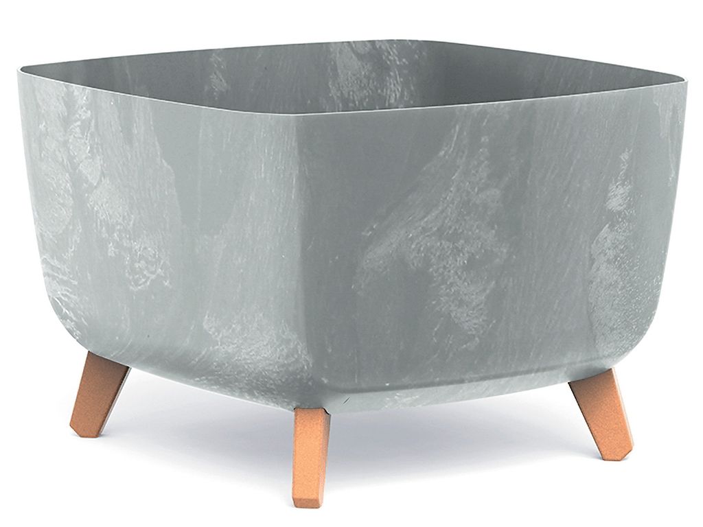 nabbi Plastový květináč na nožičkách DGQL400E 39 cm - šedý Obrázek produktu 