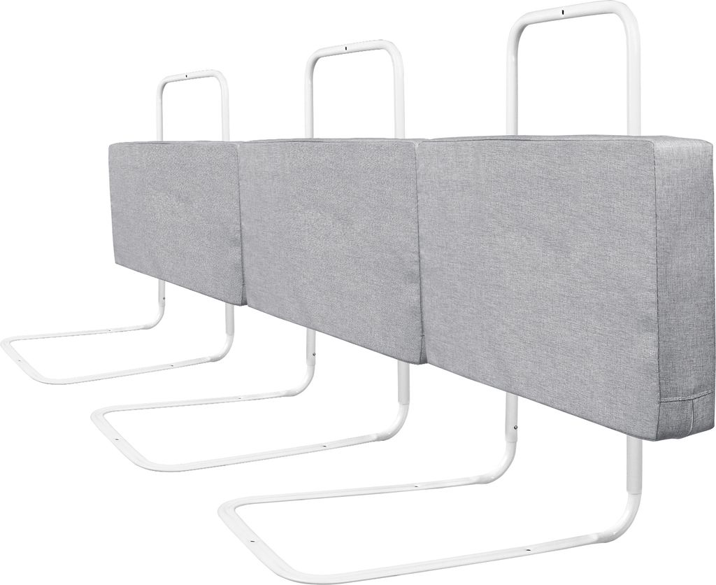 LZQ 3X Bettschutzgitter, Bettgitter zum Vertikalen Heben,60cm 5-Loch Höhenverstellbar ,Rausfallschutz Kinderbettgitter für Familienbett und Kinde...