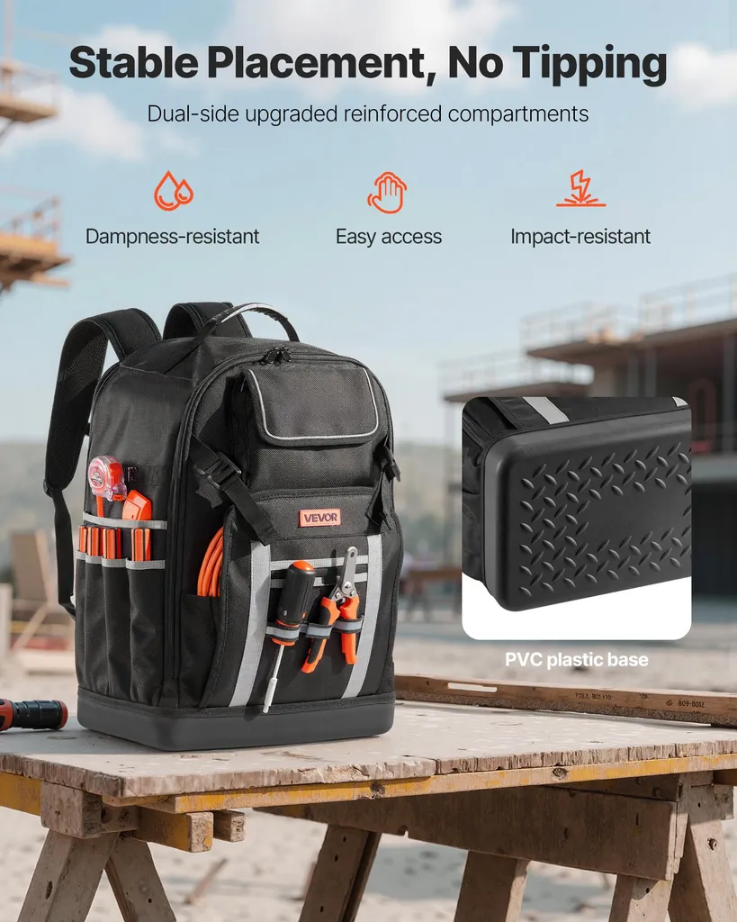 Sac de rangement d'outils robuste pour électricien et technicien - 5