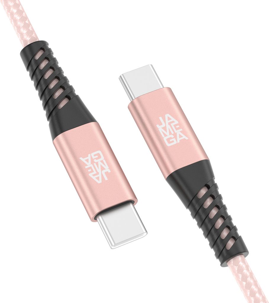 USB-C zu USB-C Kabel 480mbps 60W mit Metall Stecker - Rosegold 0,5m