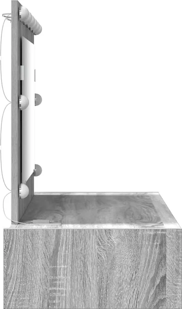 SYFAX Tavolo Trucco 100cm Grigio - Mobile Robusto in Legno Multistrato - 6