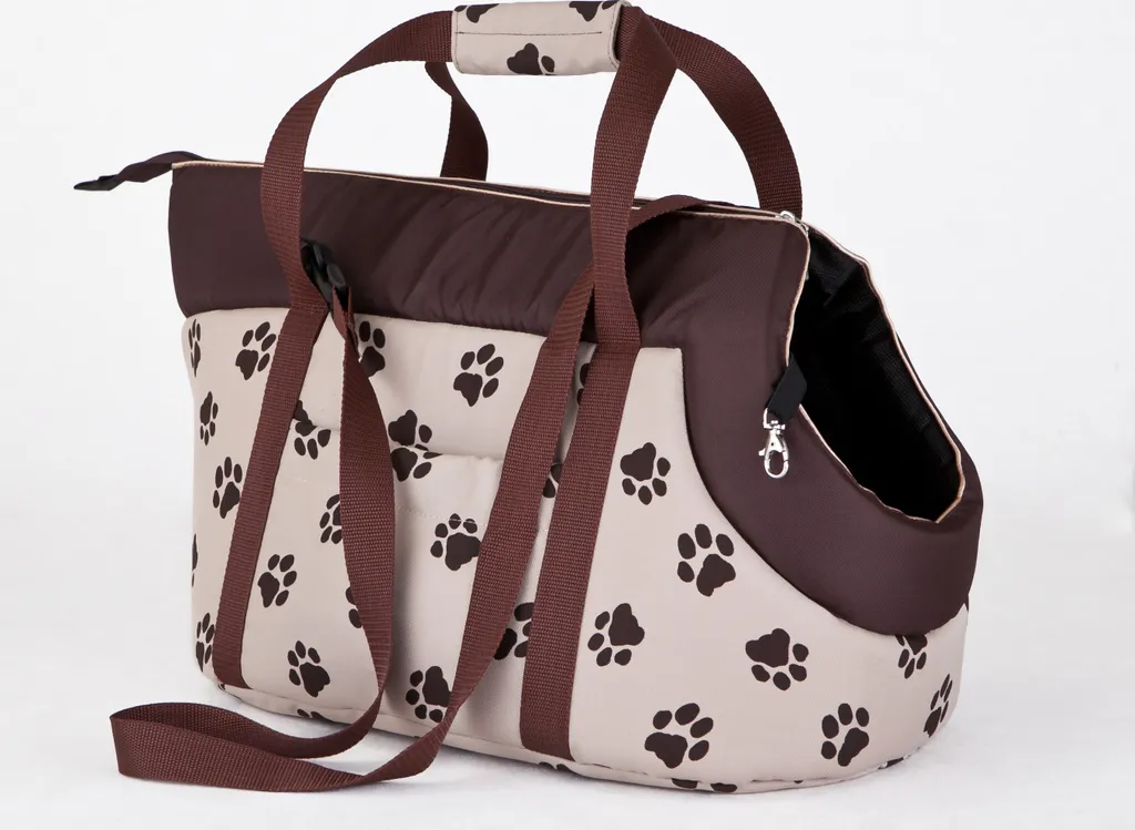 HobbyDog Borsa Cane L Beige | Elegante Trasportino Morbido Imbottito