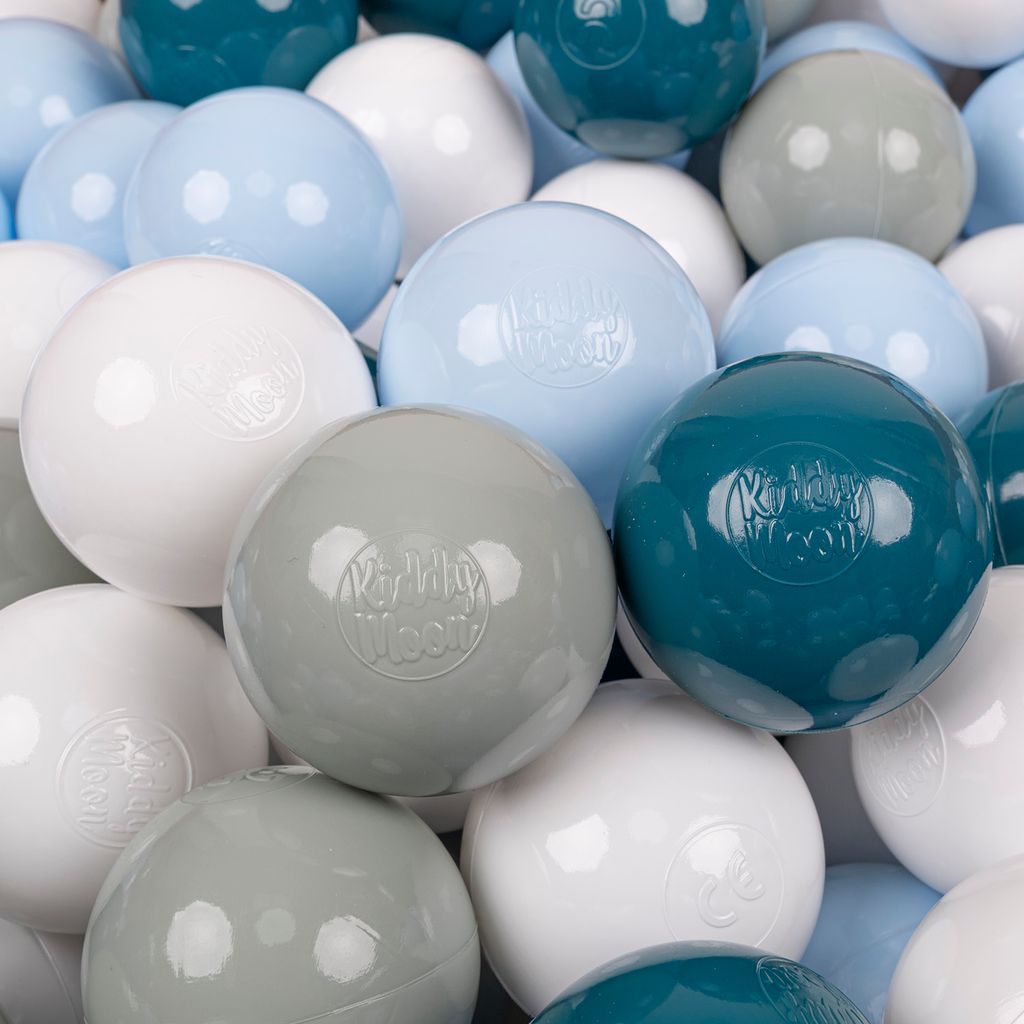 KiddyMoon plastikowe piłeczki 7cm ciemny Zdjęcie produktu 