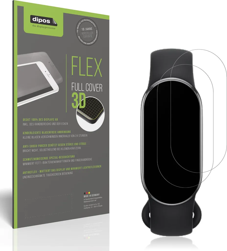 2x Pellicola Opaca Xiaomi Smartband 10 - Protezione Anti-Shock Premium